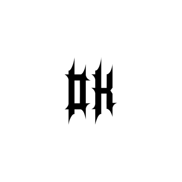 DK monograma logotipo diseño carta texto nombre símbolo monocromo logotipo alfabeto carácter simple logotipo