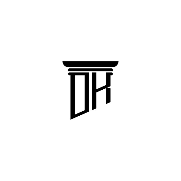 DK monograma logotipo diseño carta texto nombre símbolo monocromo logotipo alfabeto carácter simple logotipo