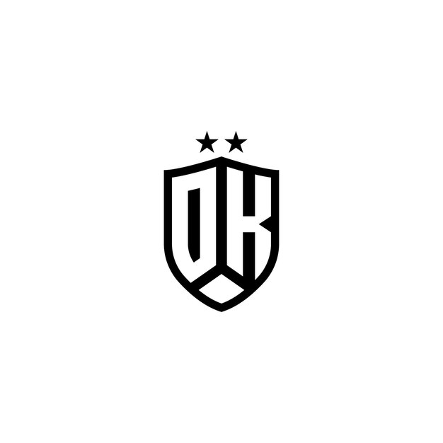 DK monograma logotipo diseño carta texto nombre símbolo monocromo logotipo alfabeto carácter simple logotipo