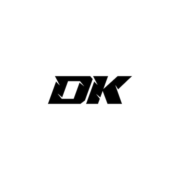 DK monograma logotipo diseño carta texto nombre símbolo monocromo logotipo alfabeto carácter simple logotipo