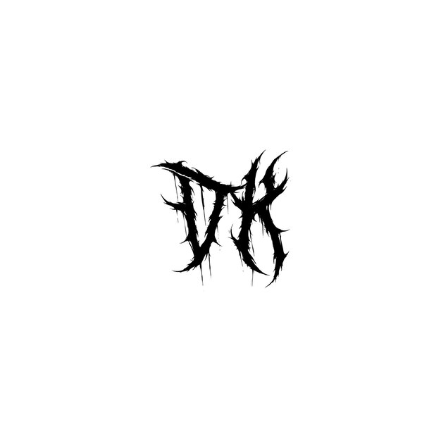 DK monograma logotipo diseño carta texto nombre símbolo monocromo logotipo alfabeto carácter simple logotipo