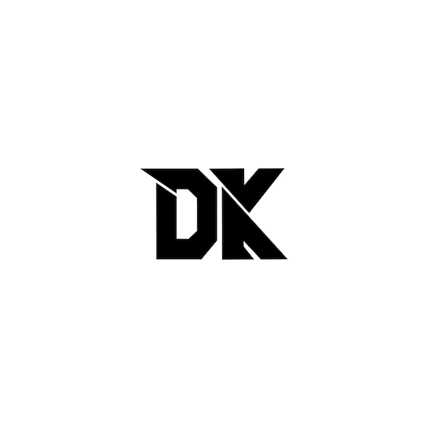 DK monograma logotipo diseño carta texto nombre símbolo monocromo logotipo alfabeto carácter simple logotipo