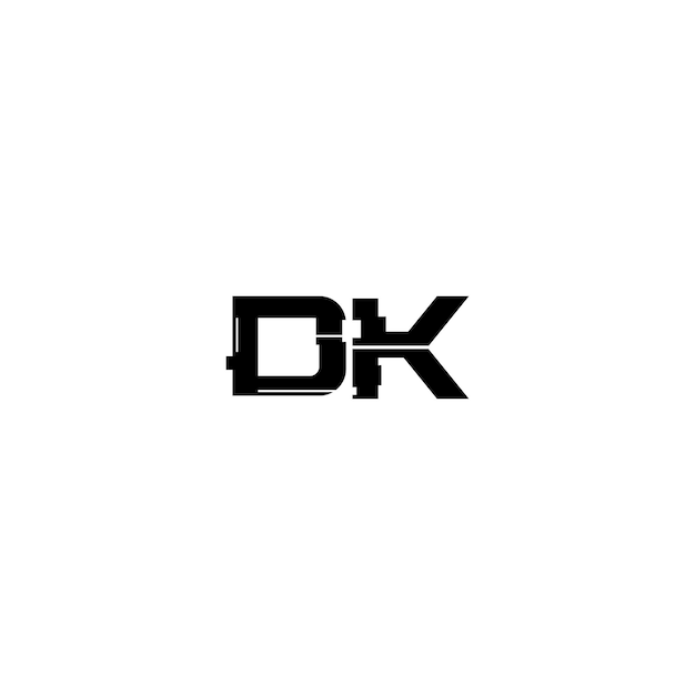 DK monograma logotipo diseño carta texto nombre símbolo monocromo logotipo alfabeto carácter simple logotipo