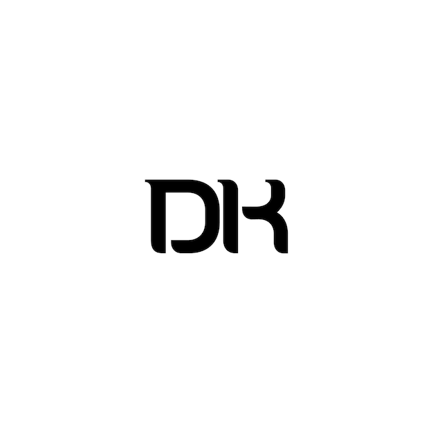 DK monograma logotipo diseño carta texto nombre símbolo monocromo logotipo alfabeto carácter simple logotipo