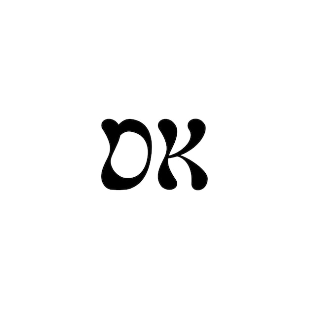 DK monograma logotipo diseño carta texto nombre símbolo monocromo logotipo alfabeto carácter simple logotipo