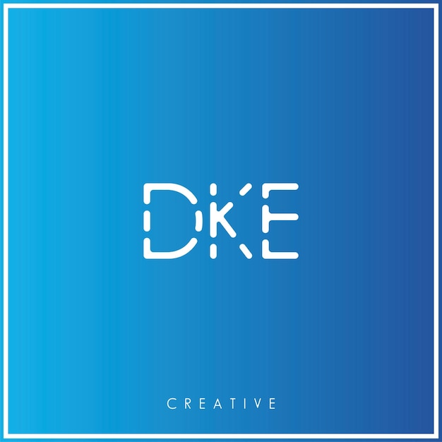 DKE Premium Vector último diseño de logotipo Diseño creativo de logotipo Ilustración vectorial Logotipo mínimo Monograma