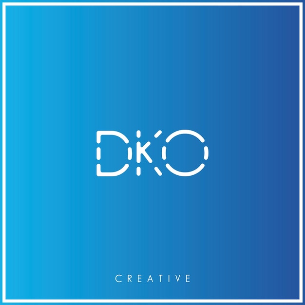 DKO Premium Vector último diseño de logotipo Diseño creativo de logotipo Ilustración vectorial Logotipo mínimo Monograma