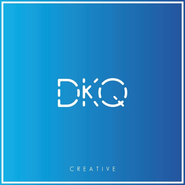 DKQ Premium Vector último diseño de logotipo Diseño creativo de logotipo Ilustración vectorial Logotipo mínimo Monograma