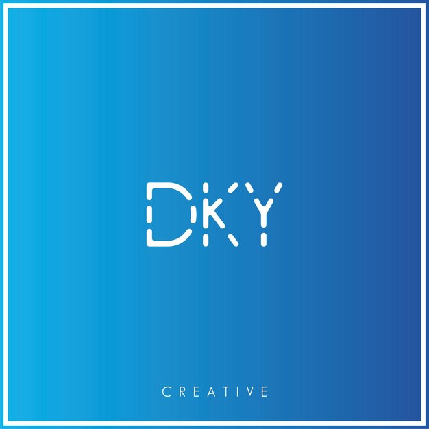 DKY Premium Vector último diseño de logotipo Diseño creativo de logotipo Ilustración vectorial Logotipo mínimo Monograma