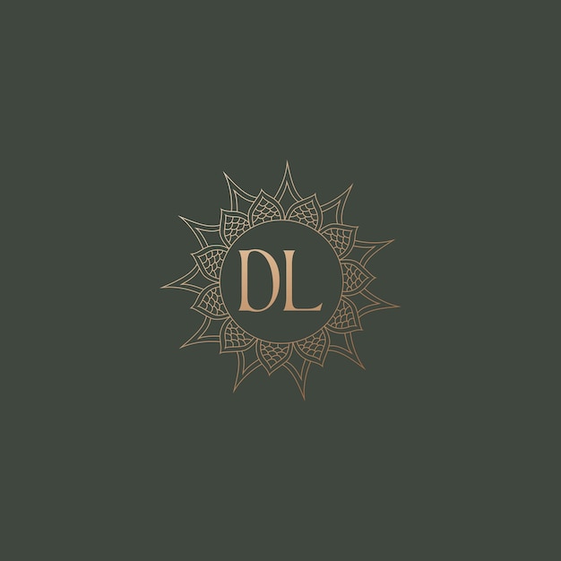 Dl imagen vectorial del diseño inicial del logotipo