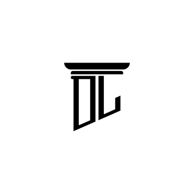 DL monograma logotipo diseño carta texto nombre símbolo monocromo logotipo alfabeto carácter simple logotipo