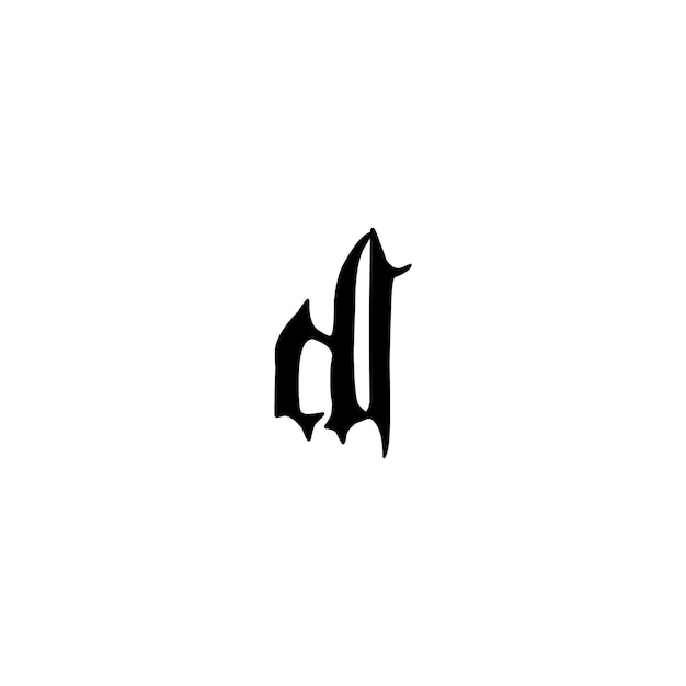 DL monograma logotipo diseño carta texto nombre símbolo monocromo logotipo alfabeto carácter simple logotipo