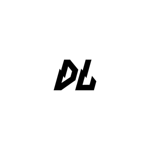 DL monograma logotipo diseño carta texto nombre símbolo monocromo logotipo alfabeto carácter simple logotipo