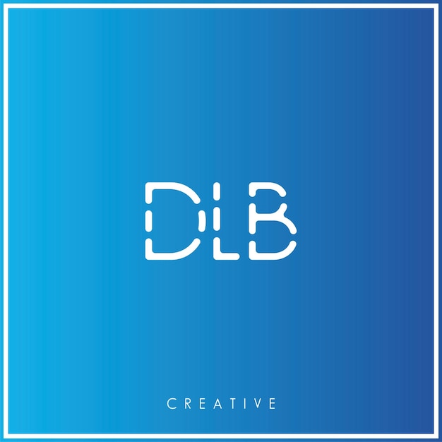 DLB Premium Vector último diseño de logotipo Diseño creativo de logotipo Ilustración vectorial Logotipo mínimo Monograma