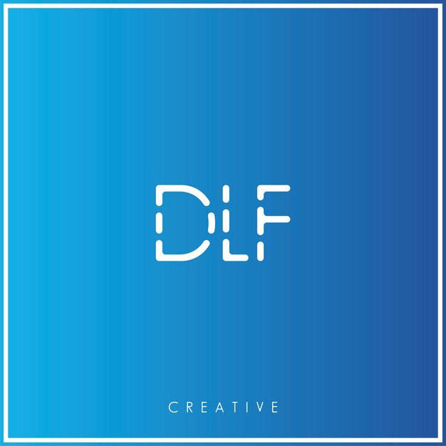 DLF Premium Vector último diseño de logotipo Diseño creativo de logotipo Ilustración vectorial Logotipo mínimo Monograma