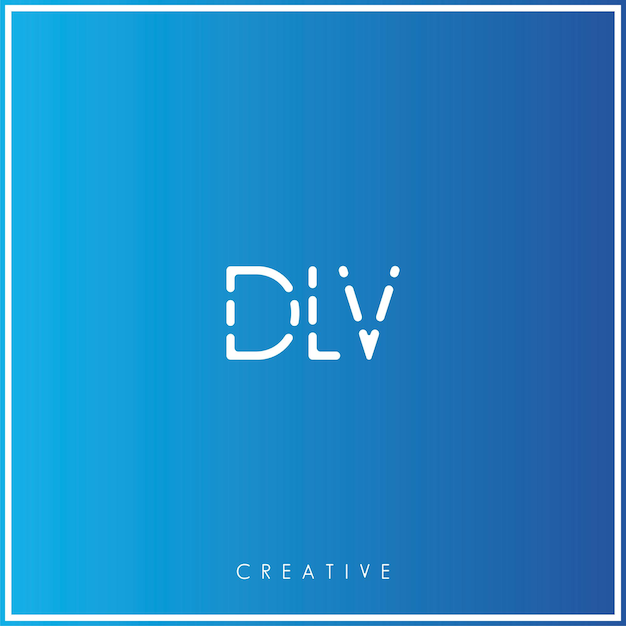 DLV Premium Vector último diseño de logotipo Diseño creativo de logotipo Ilustración vectorial Logotipo mínimo Monograma
