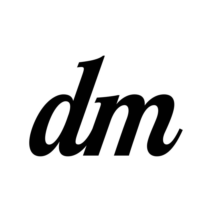 Vector dm logo initials lettermark monogram typography brand identity signature calligraphy