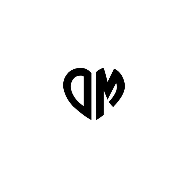 DM monograma logotipo diseño carta texto nombre símbolo monocromo logotipo alfabeto carácter simple logotipo