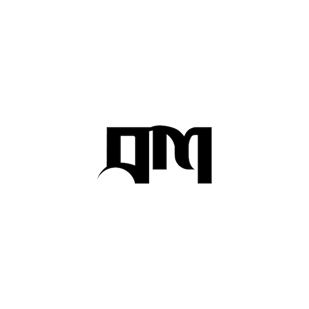 DM monograma logotipo diseño carta texto nombre símbolo monocromo logotipo alfabeto carácter simple logotipo