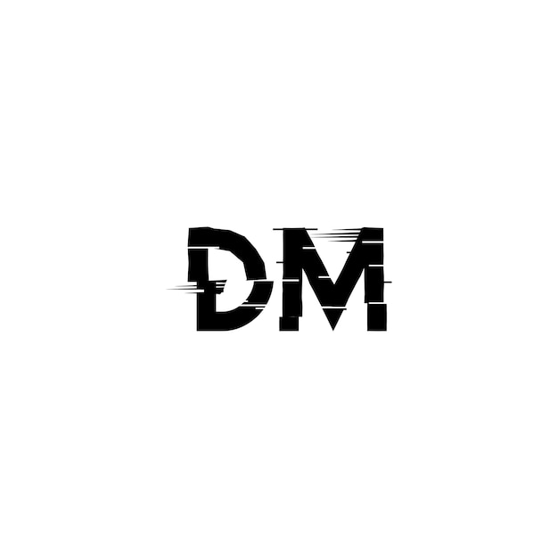 DM monograma logotipo diseño carta texto nombre símbolo monocromo logotipo alfabeto carácter simple logotipo
