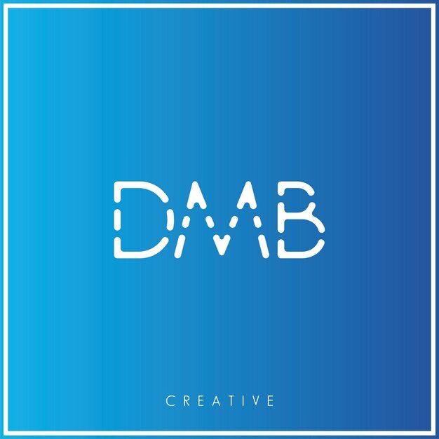 DMB Premium Vector último diseño de logotipo Diseño creativo de logotipo Ilustración vectorial Logotipo mínimo Monograma