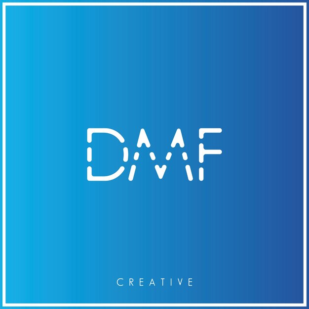 DMF Premium Vector último diseño de logotipo Diseño creativo de logotipo Ilustración vectorial Logotipo mínimo Monograma