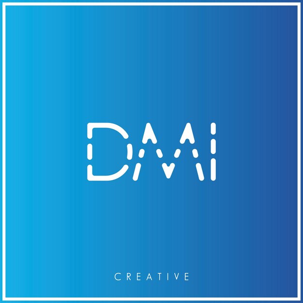 DMI Premium Vector último diseño de logotipo Diseño creativo de logotipo Ilustración vectorial Logotipo mínimo Monograma