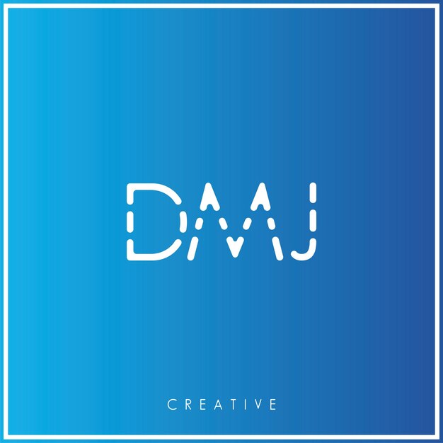 DMJ Premium Vector último diseño de logotipo creativo Ilustración vectorial de logotipo mínimo monograma