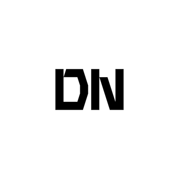 DN monograma logotipo diseño carta texto nombre símbolo monocromo logotipo alfabeto carácter simple logotipo