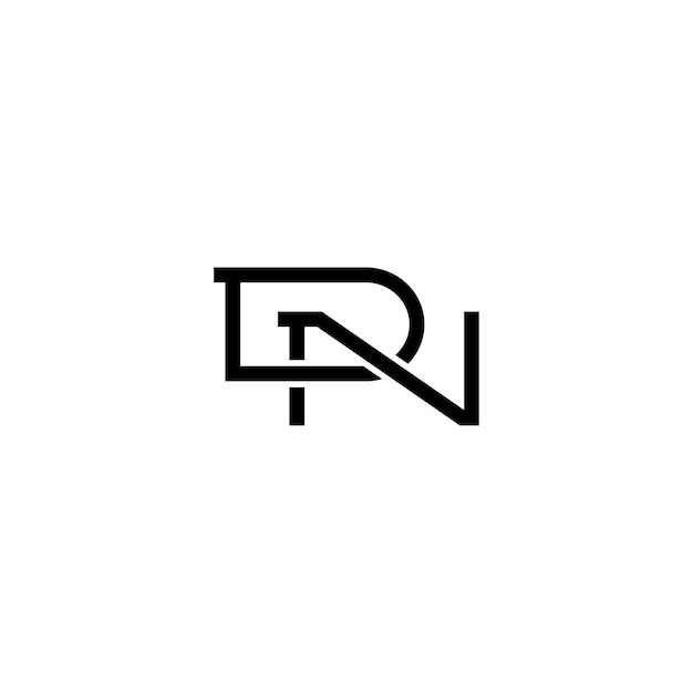 DN monograma logotipo diseño carta texto nombre símbolo monocromo logotipo alfabeto carácter simple logotipo