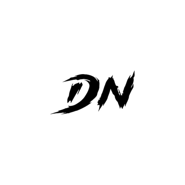 DN monograma logotipo diseño carta texto nombre símbolo monocromo logotipo alfabeto carácter simple logotipo