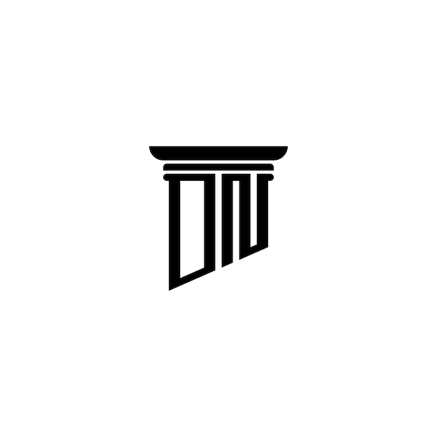 DN monograma logotipo diseño carta texto nombre símbolo monocromo logotipo alfabeto carácter simple logotipo