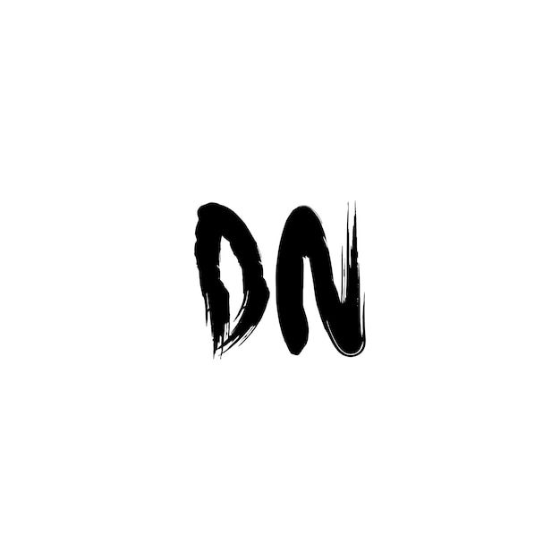 DN monograma logotipo diseño carta texto nombre símbolo monocromo logotipo alfabeto carácter simple logotipo