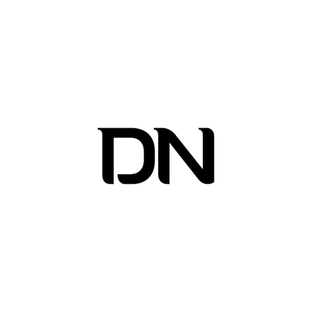 DN monograma logotipo diseño carta texto nombre símbolo monocromo logotipo alfabeto carácter simple logotipo