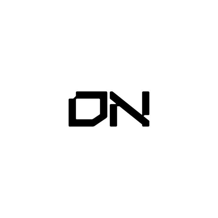 Vector dn monograma logotipo diseño carta texto nombre símbolo monocromo logotipo alfabeto carácter simple logotipo