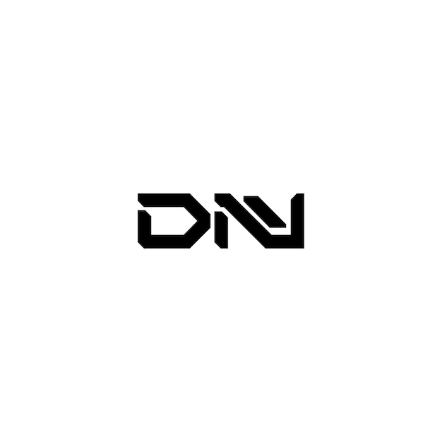 DN monograma logotipo diseño carta texto nombre símbolo monocromo logotipo alfabeto carácter simple logotipo