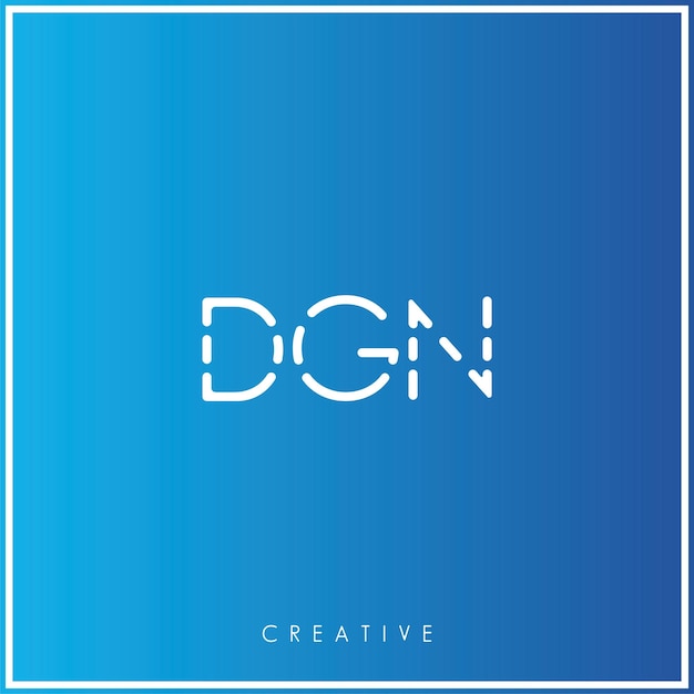 DNG Premium Vector último diseño de logotipo Diseño creativo de logotipo Ilustración vectorial Logotipo mínimo Monograma