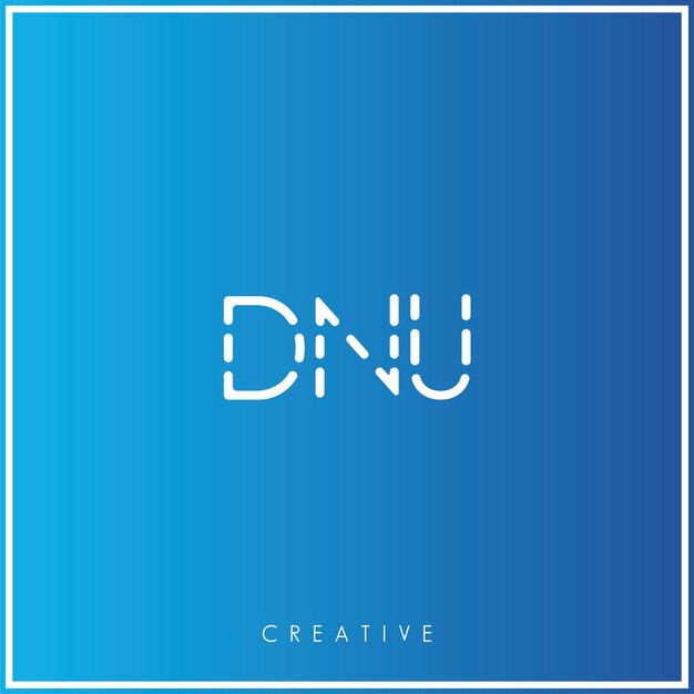 DNU Premium Vector último diseño de logotipo Diseño creativo de logotipo Ilustración vectorial Logotipo mínimo Monograma