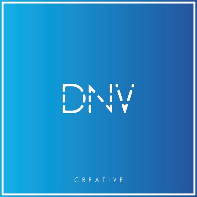 DNV Premium Vector último diseño de logotipo Diseño creativo de logotipo Ilustración vectorial Logotipo mínimo Monograma