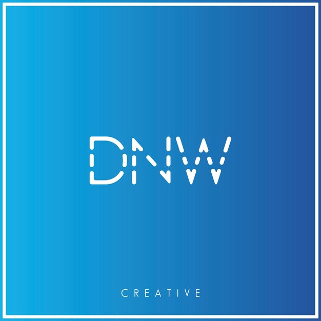 DNW Premium Vector último diseño de logotipo Diseño creativo de logotipo Ilustración vectorial Logotipo mínimo Monograma