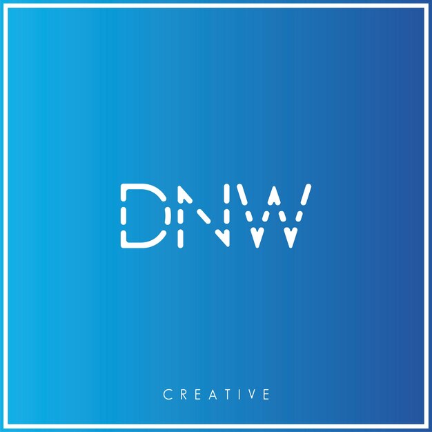 Vector dnw premium vector último diseño de logotipo diseño creativo de logotipo ilustración vectorial logotipo mínimo monograma