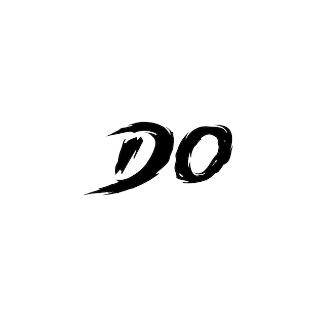 DO monograma logotipo diseño carta texto nombre símbolo monocromo logotipo alfabeto carácter simple logotipo