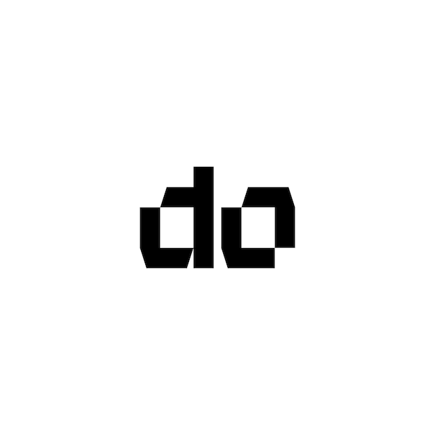 DO monograma logotipo diseño carta texto nombre símbolo monocromo logotipo alfabeto carácter simple logotipo