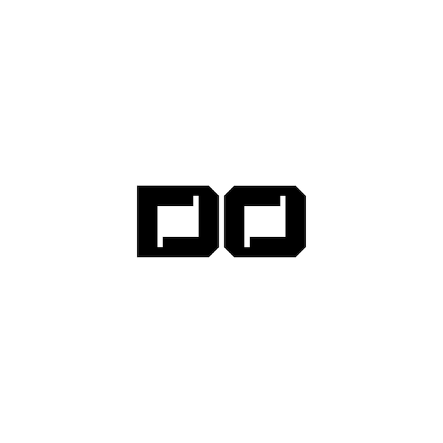 DO monograma logotipo diseño carta texto nombre símbolo monocromo logotipo alfabeto carácter simple logotipo