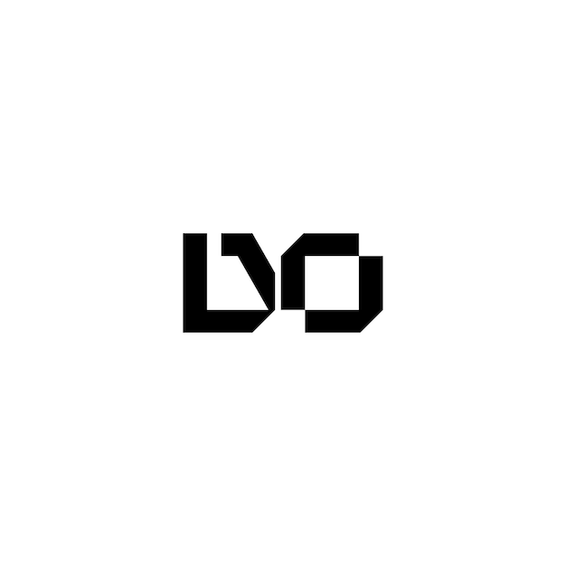 DO monograma logotipo diseño carta texto nombre símbolo monocromo logotipo alfabeto carácter simple logotipo