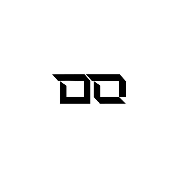 DO monograma logotipo diseño carta texto nombre símbolo monocromo logotipo alfabeto carácter simple logotipo