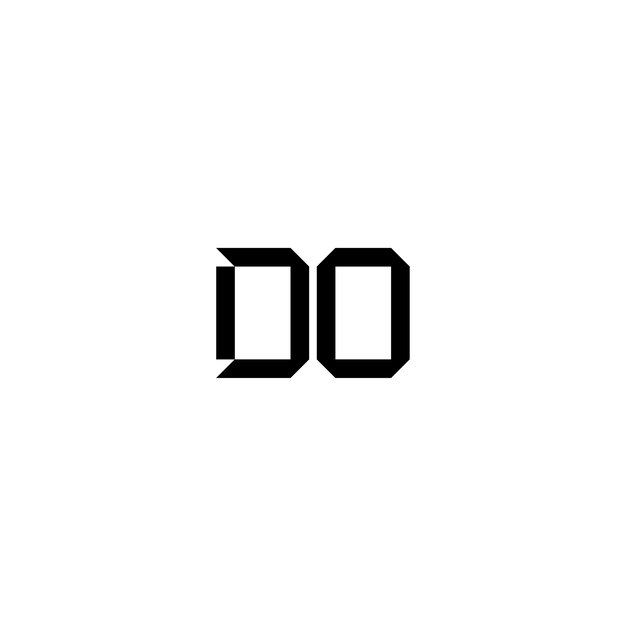 DO monograma logotipo diseño carta texto nombre símbolo monocromo logotipo alfabeto carácter simple logotipo