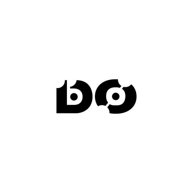 DO monograma logotipo diseño carta texto nombre símbolo monocromo logotipo alfabeto carácter simple logotipo