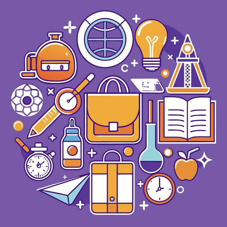 Vector doblar regreso a la escuela