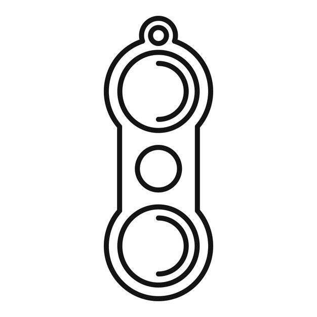 Doble dedo juego icono contorno vector Pop it juego